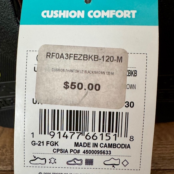 NWT Reef Cushion Phantom LE Flip Flop Black Brown Men\'s Size 12 M main image 4